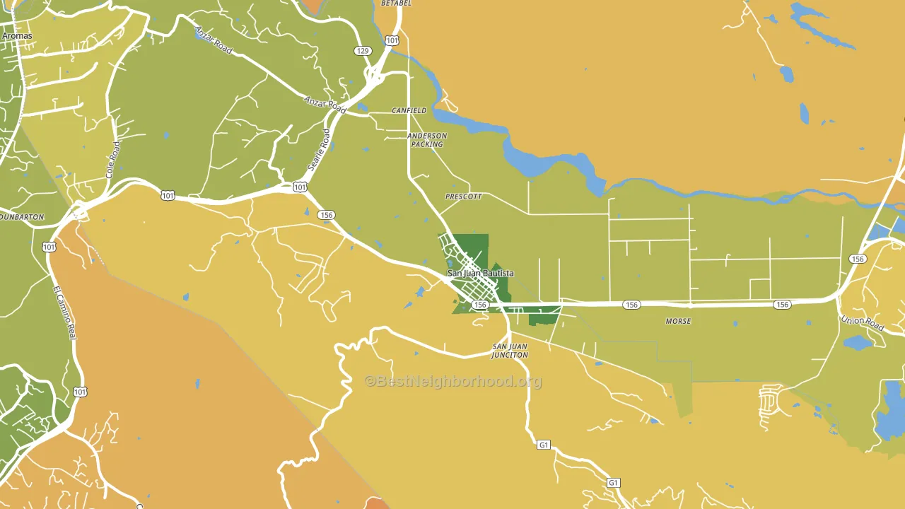 95045, CA block-group voter-turnout map