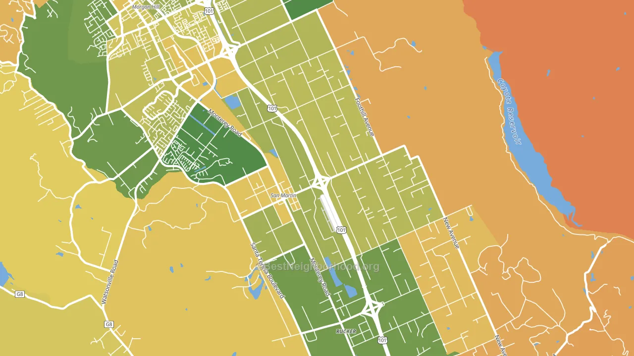95046, CA block-group voter-turnout map