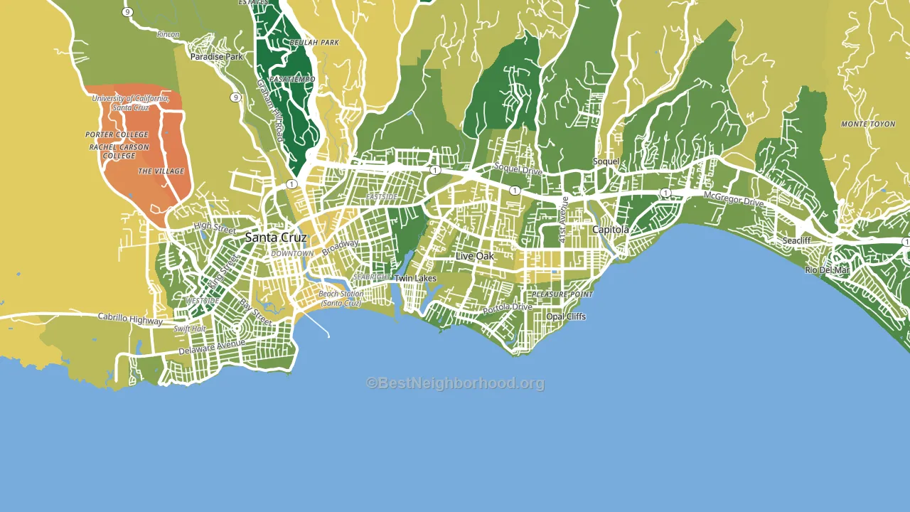 95062, CA block-group voter-turnout map