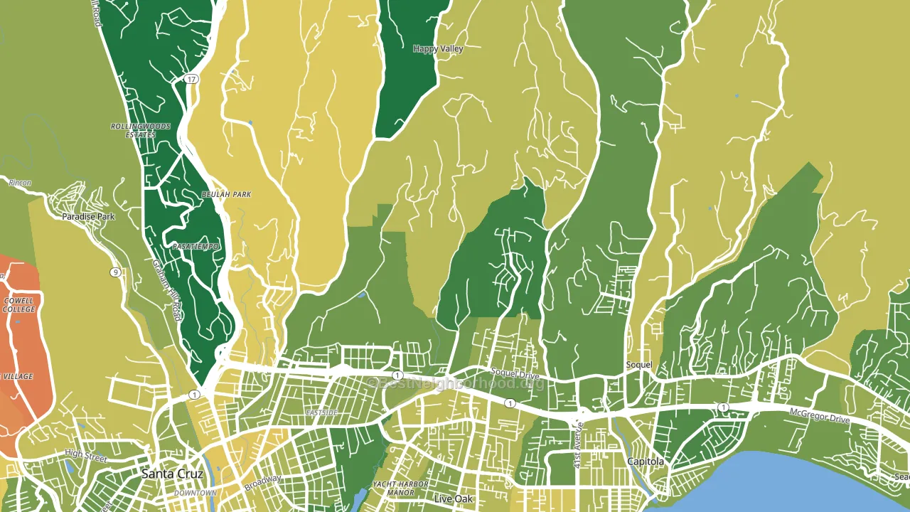 95065, CA block-group voter-turnout map