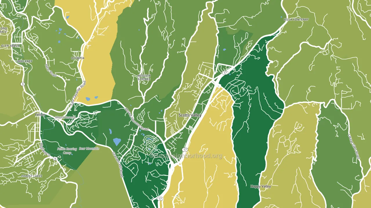 95066, CA block-group voter-turnout map