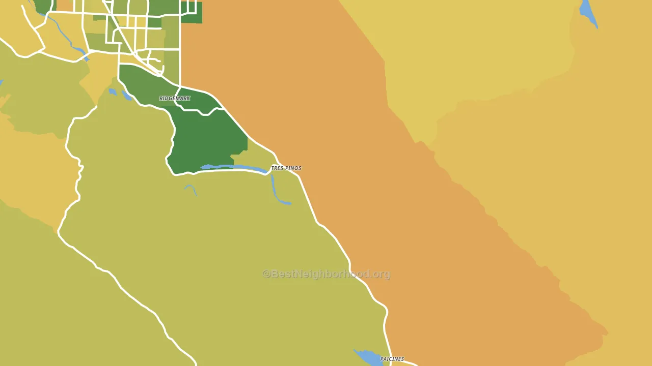 95075, CA block-group voter-turnout map
