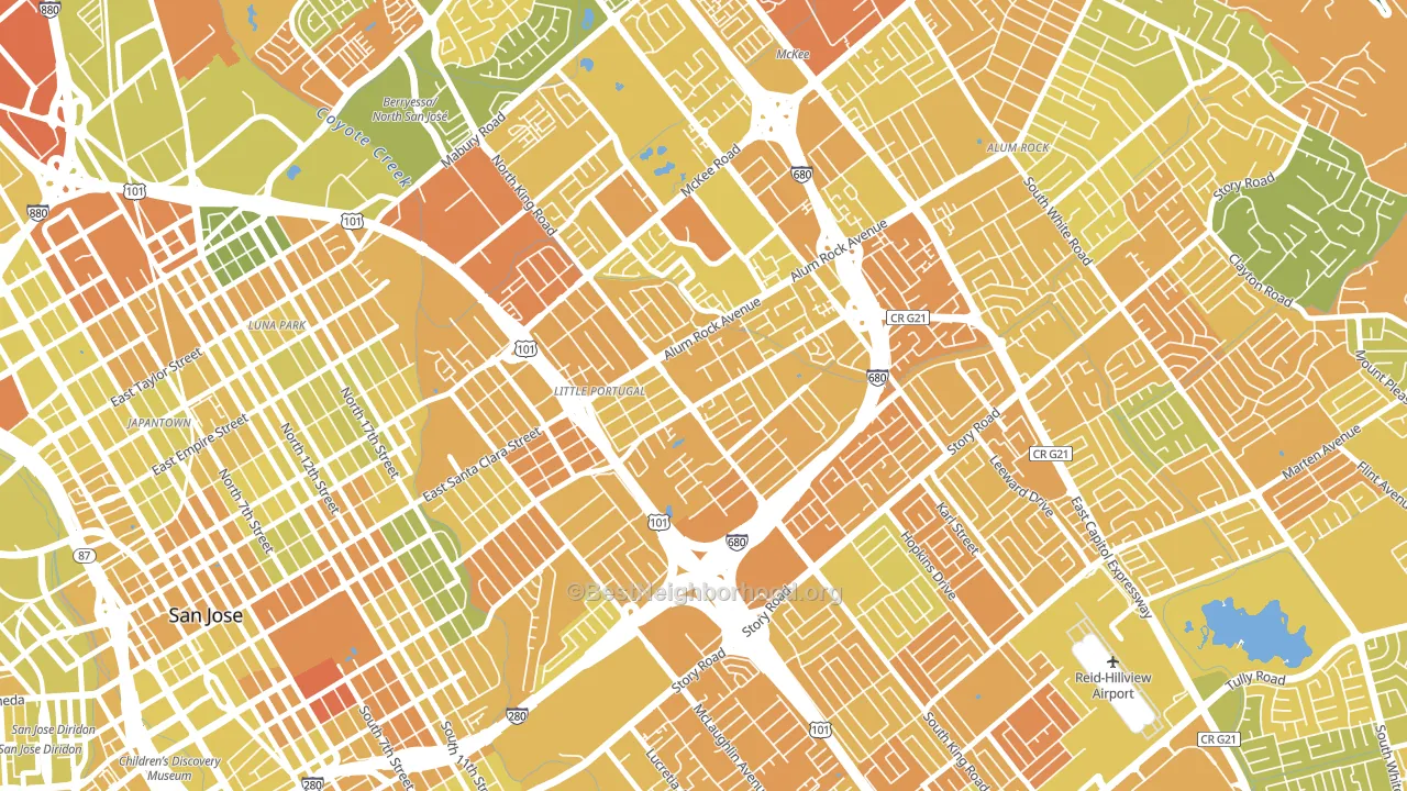 95116, CA block-group voter-turnout map