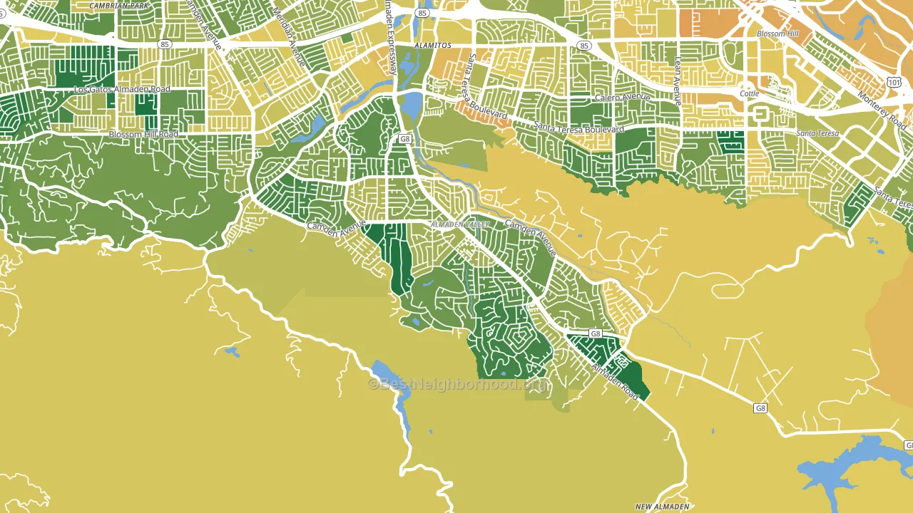 95120, CA block-group voter-turnout map