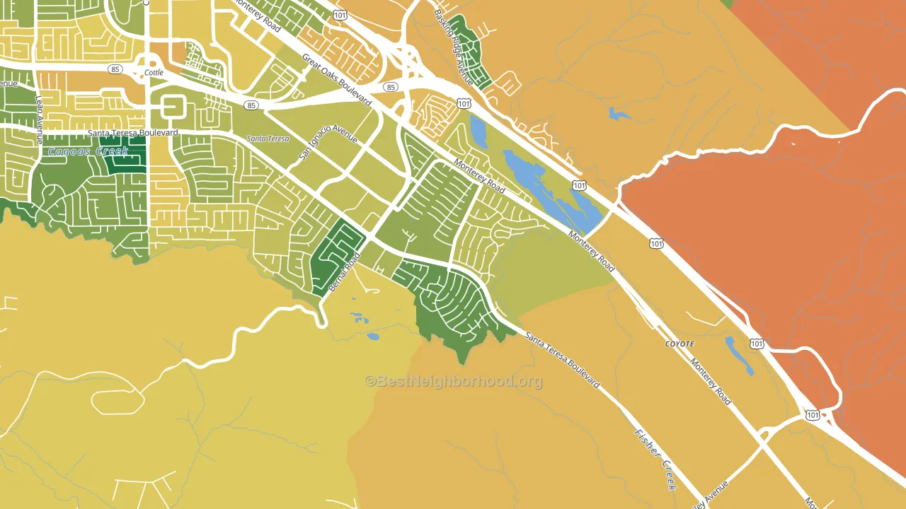95139, CA block-group voter-turnout map