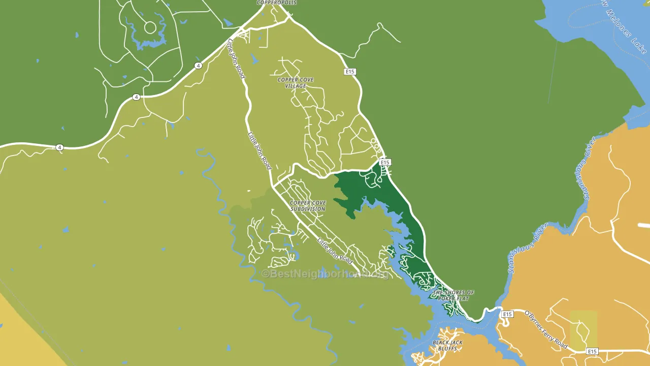 95228, CA block-group voter-turnout map