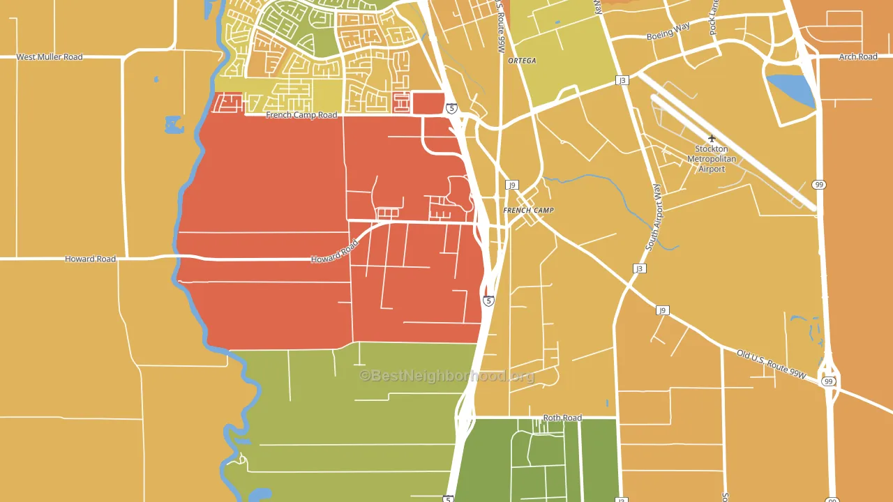 95231, CA block-group voter-turnout map