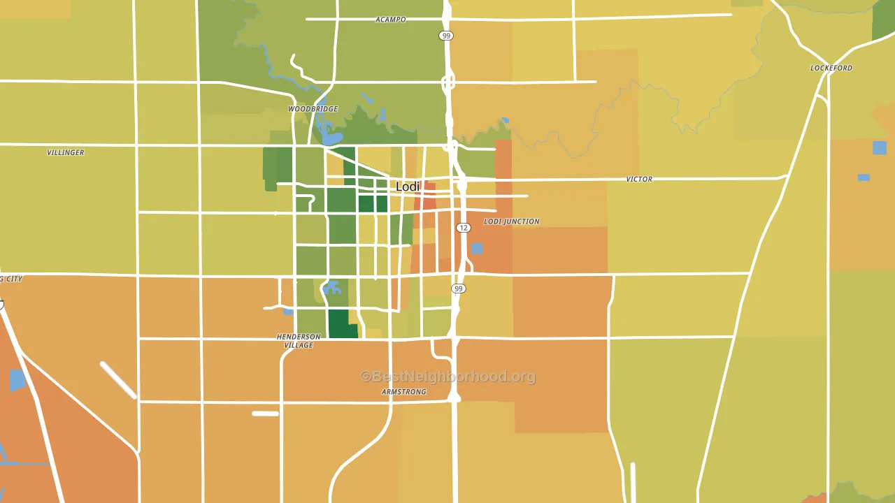 95240, CA block-group voter-turnout map