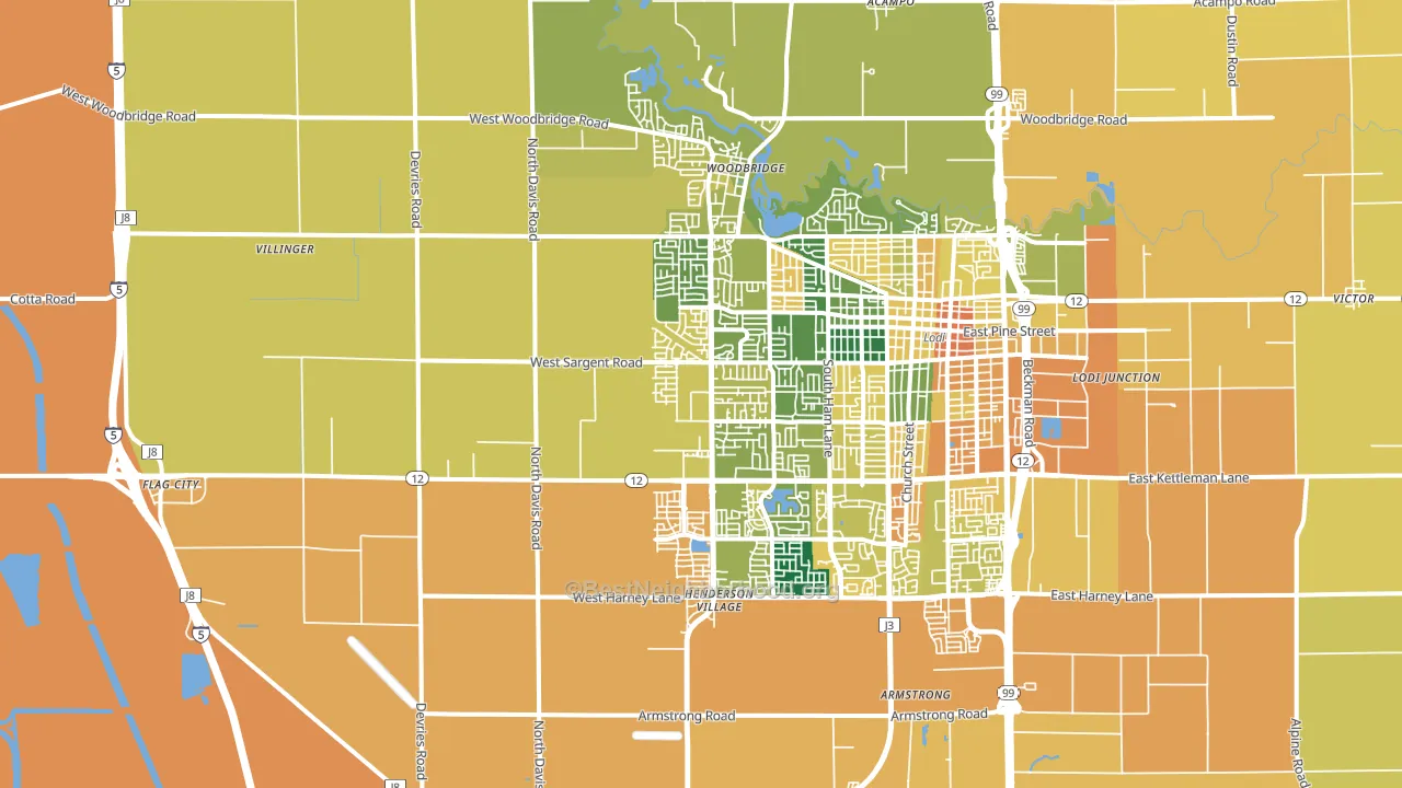 95242, CA block-group voter-turnout map