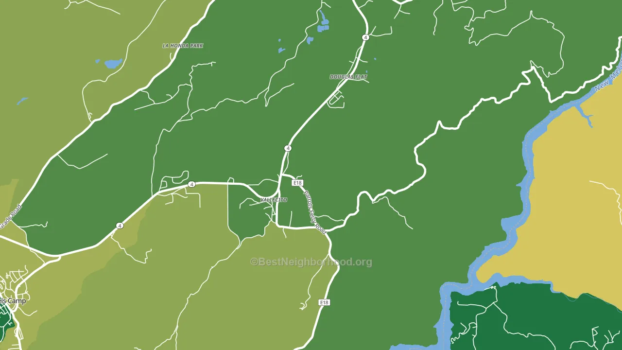 95251, CA block-group voter-turnout map