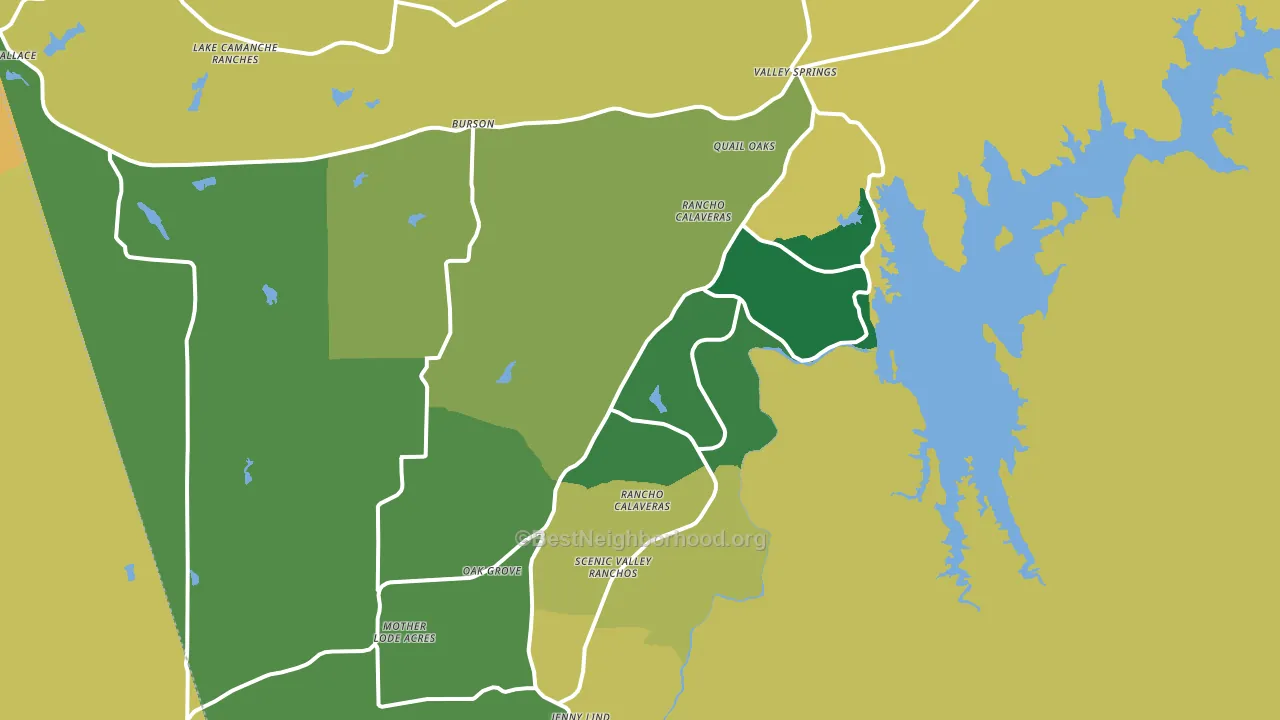95252, CA block-group voter-turnout map
