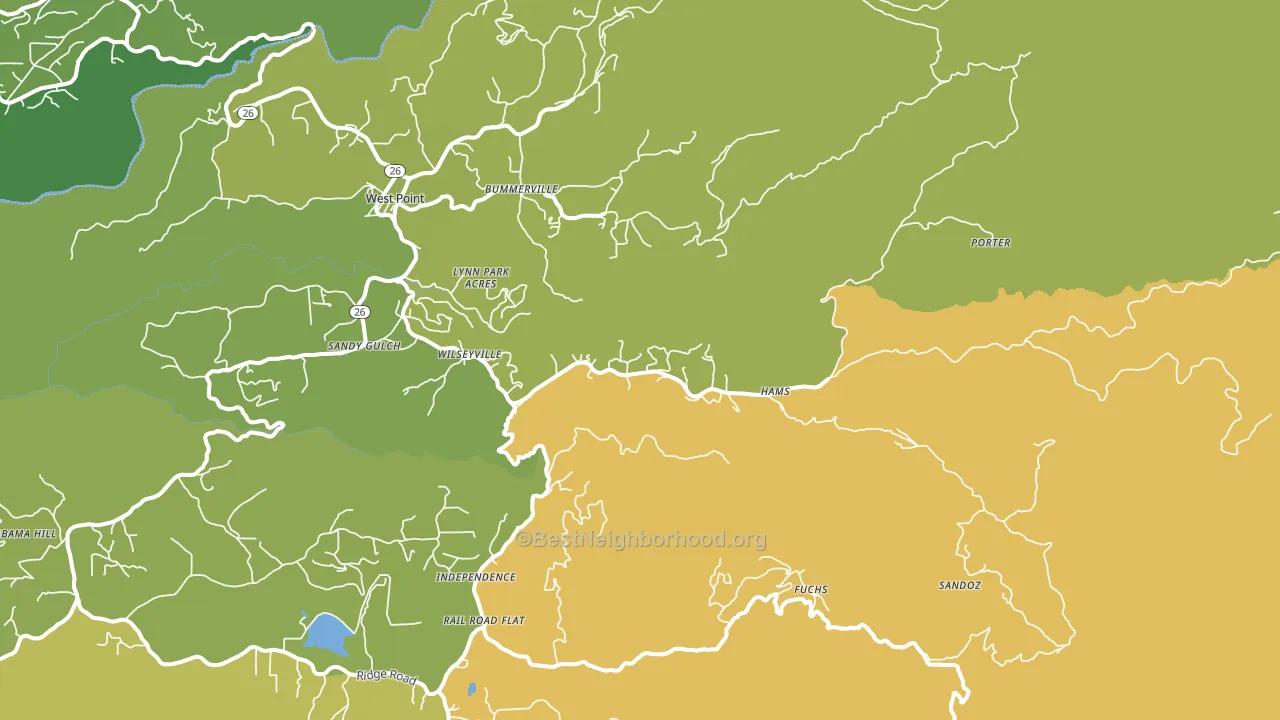 95257, CA block-group voter-turnout map