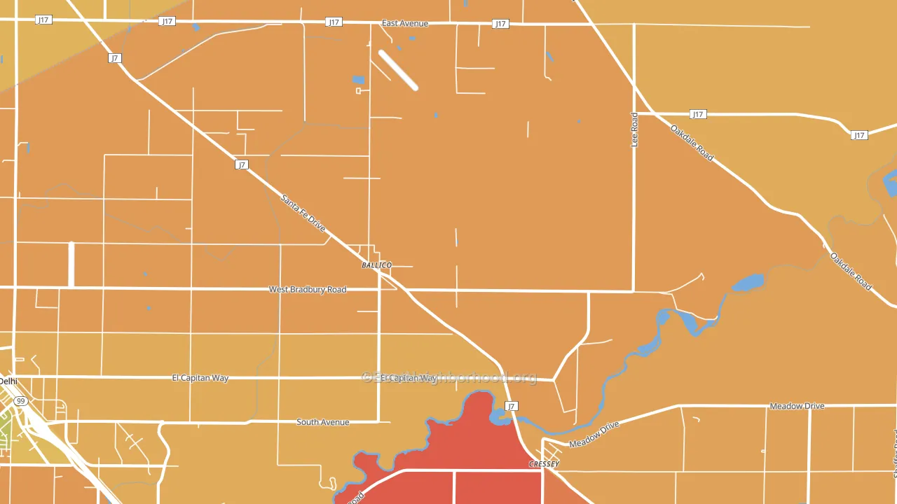 95303, CA block-group voter-turnout map