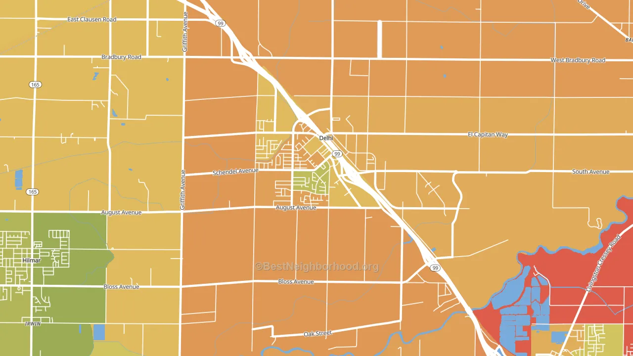 95315, CA block-group voter-turnout map