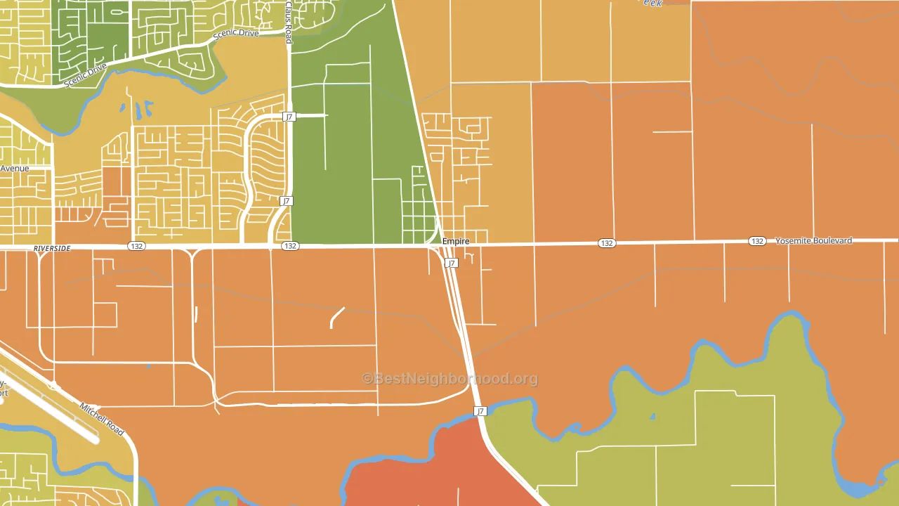 95319, CA block-group voter-turnout map