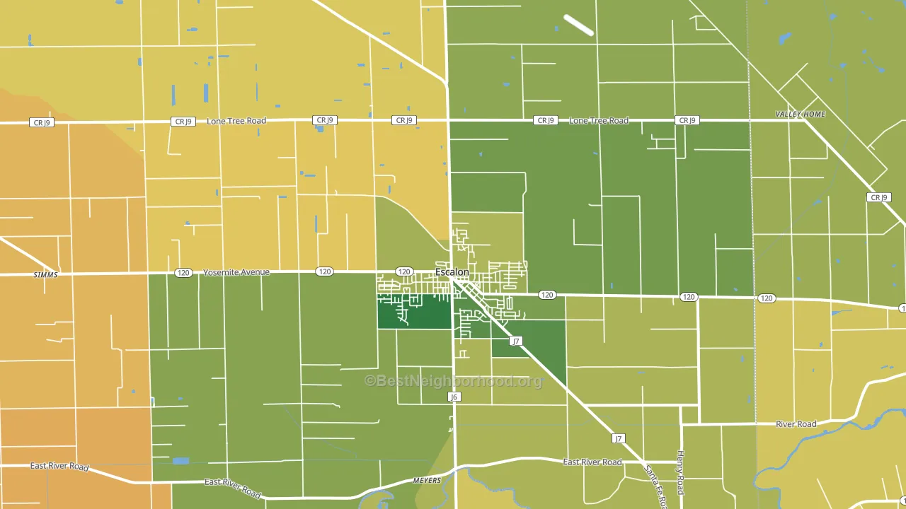 95320, CA block-group voter-turnout map