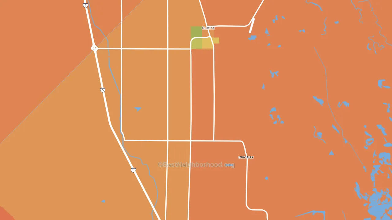 95322, CA block-group voter-turnout map