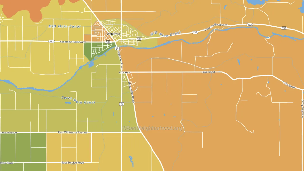 95323, CA block-group voter-turnout map