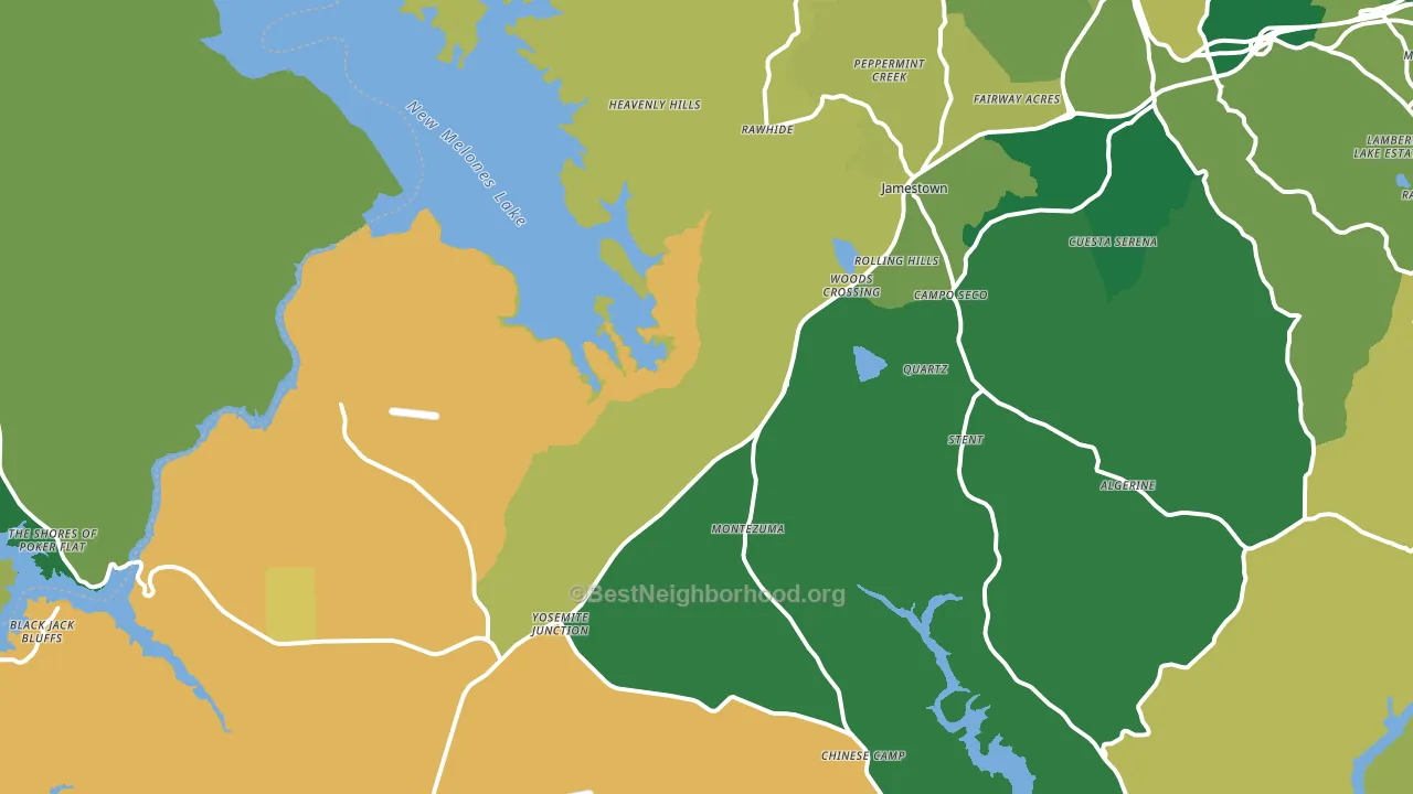 95327, CA block-group voter-turnout map