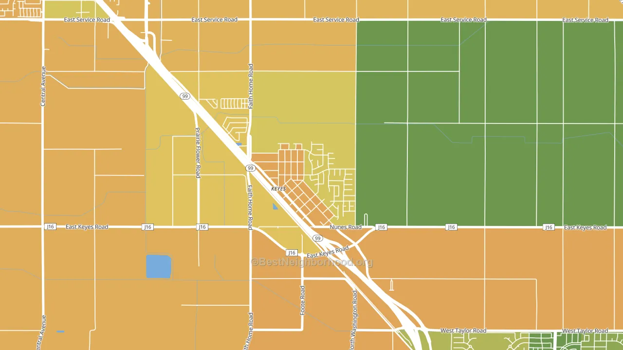 95328, CA block-group voter-turnout map
