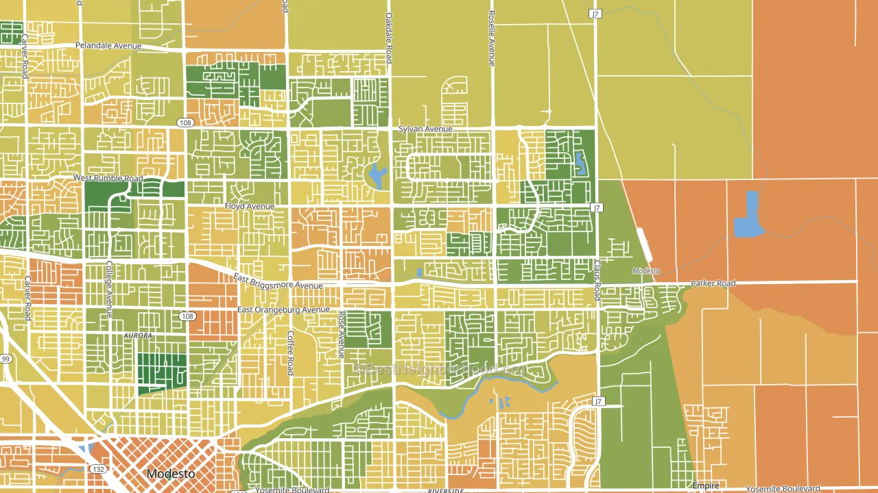95355, CA block-group voter-turnout map
