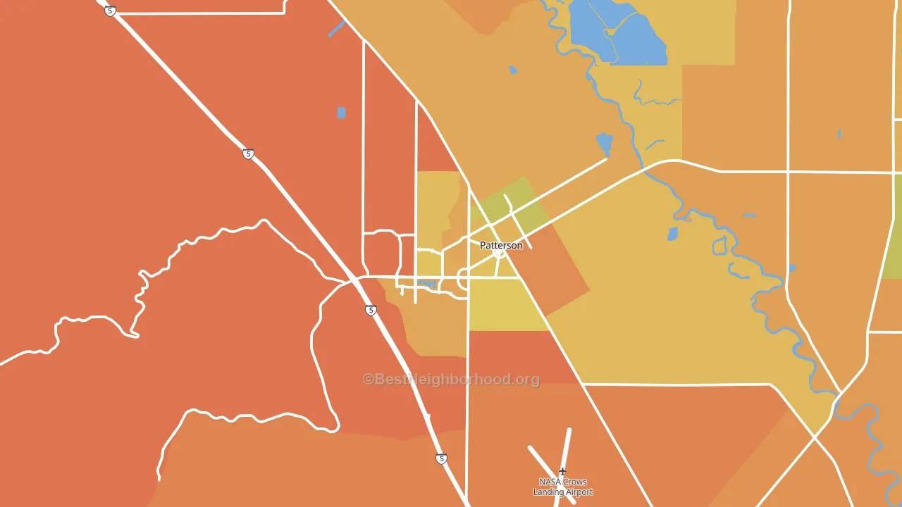 95363, CA block-group voter-turnout map