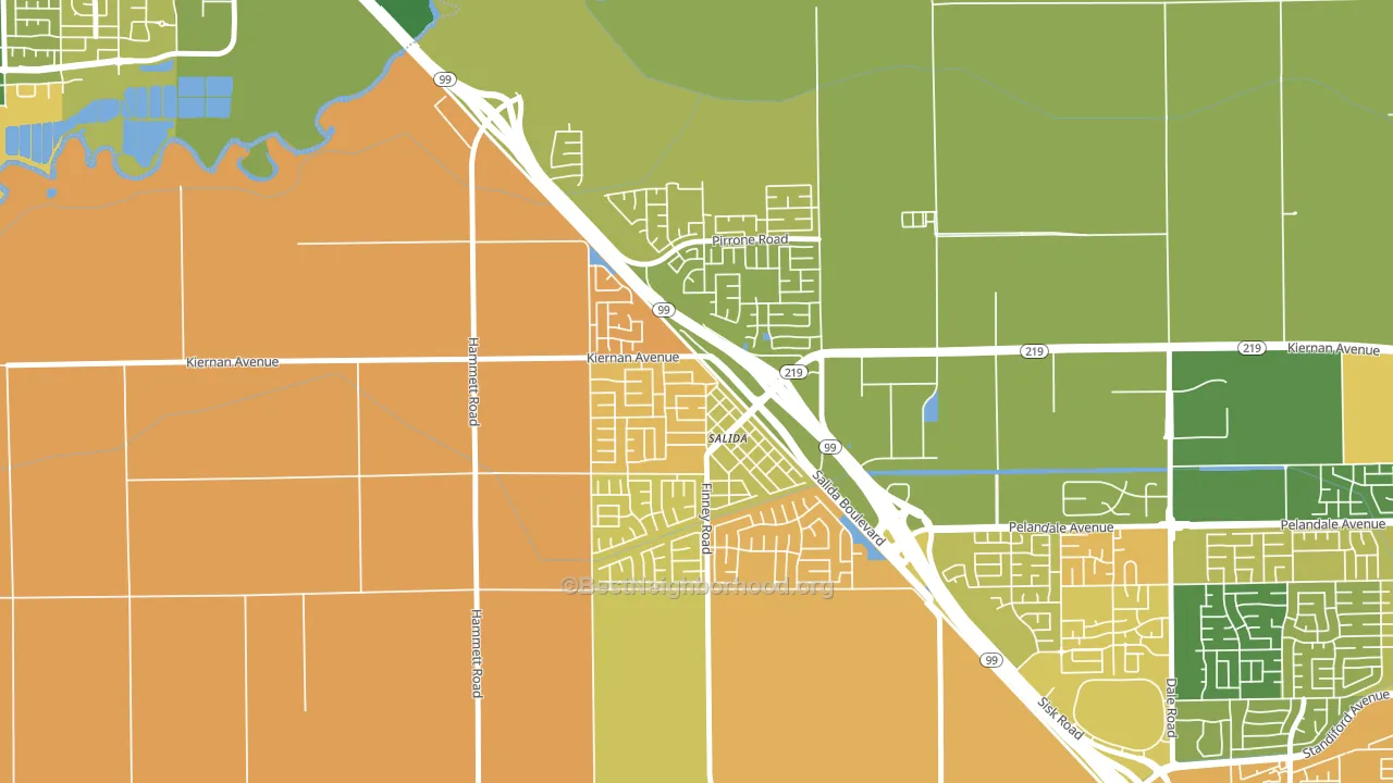95368, CA block-group voter-turnout map