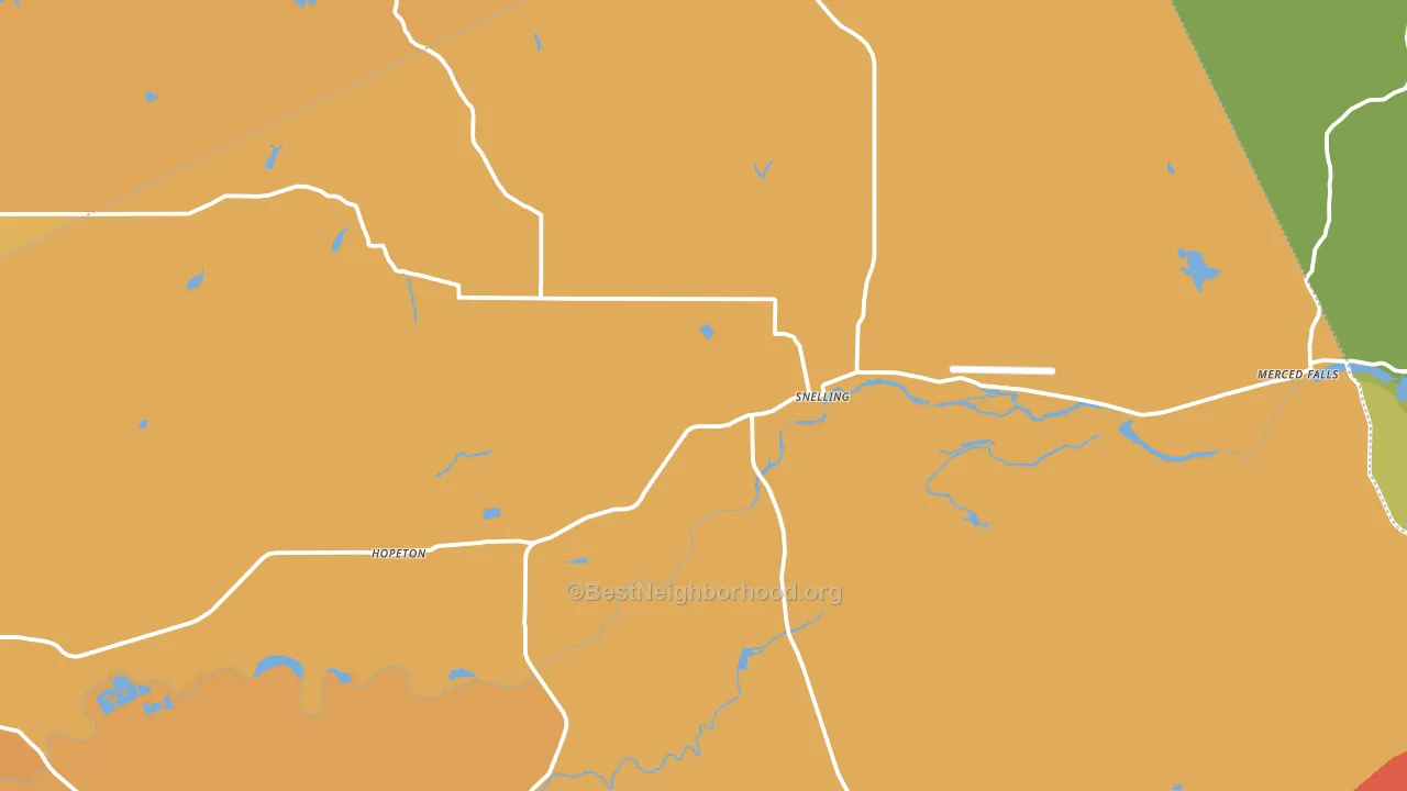 95369, CA block-group voter-turnout map