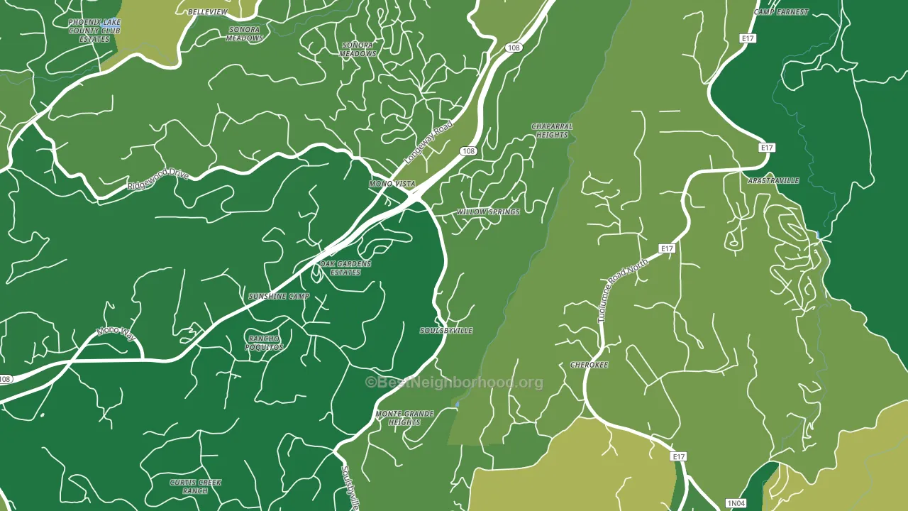 95372, CA block-group voter-turnout map