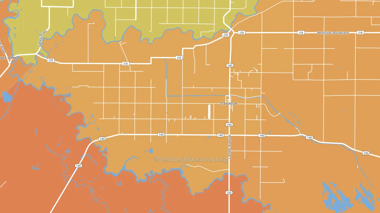 95374, CA block-group voter-turnout map