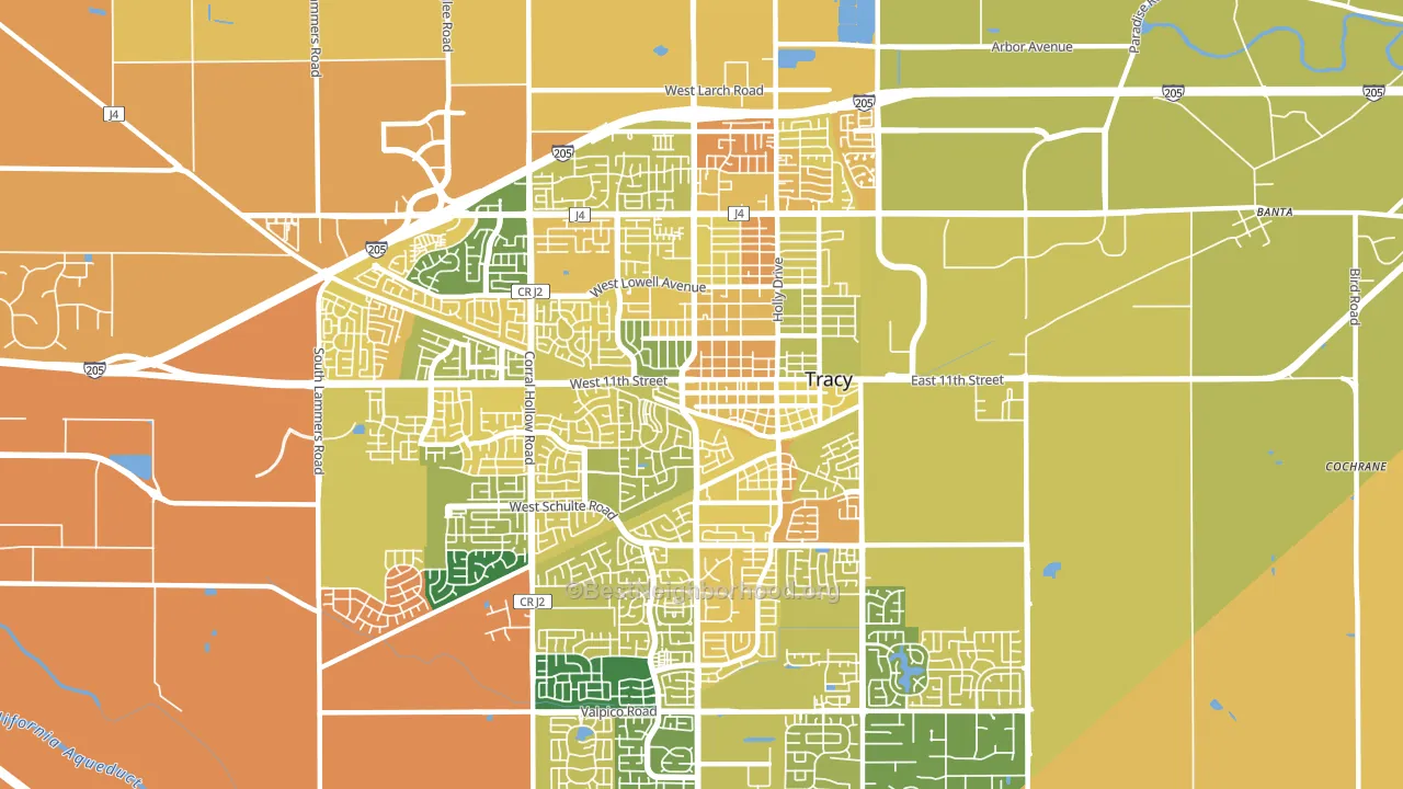 95376, CA block-group voter-turnout map