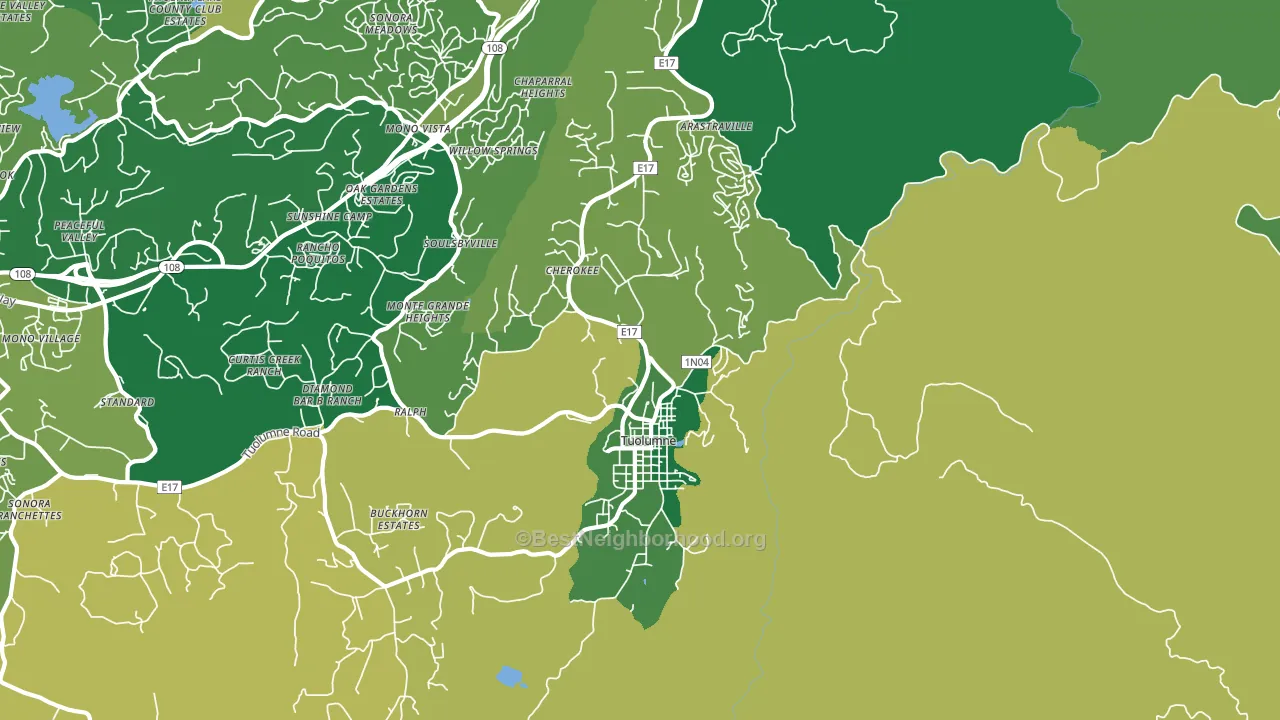 95379, CA block-group voter-turnout map