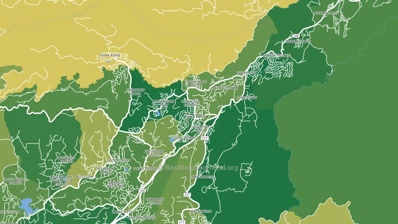 95383, CA block-group voter-turnout map
