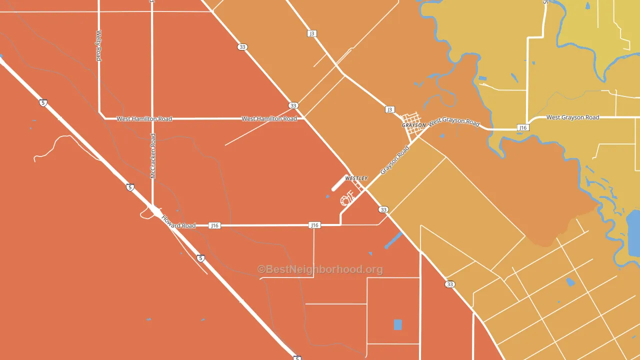 95387, CA block-group voter-turnout map