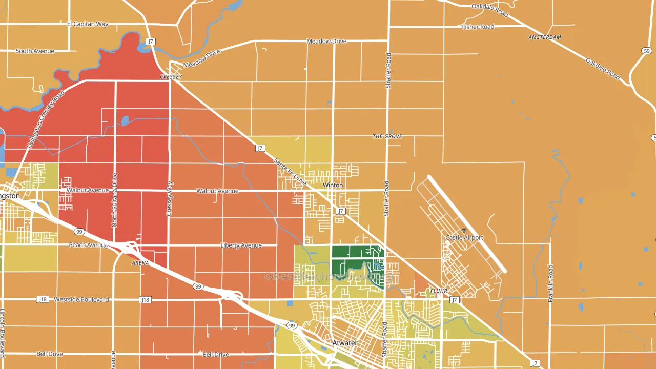 95388, CA block-group voter-turnout map