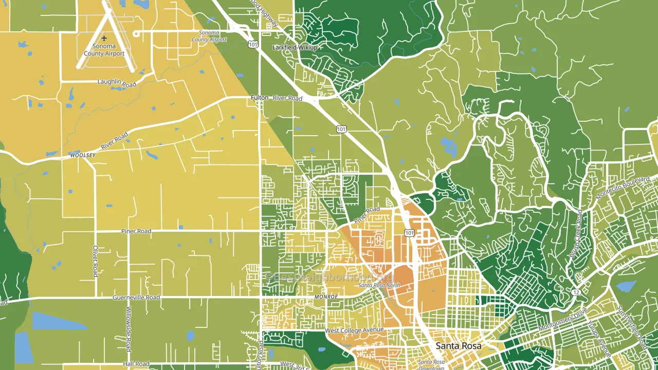 95403, CA block-group voter-turnout map