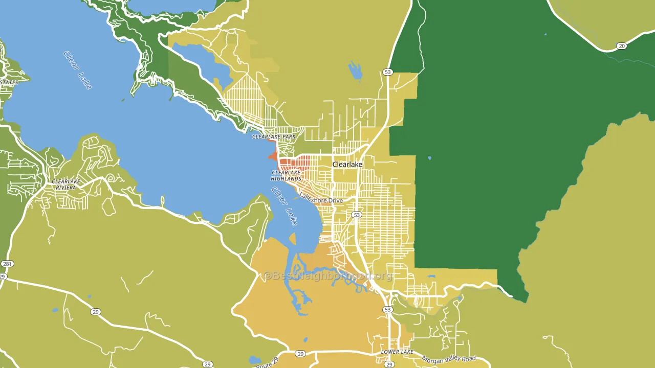95422, CA block-group voter-turnout map