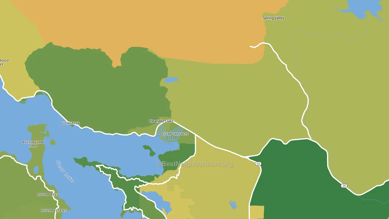 95423, CA block-group voter-turnout map