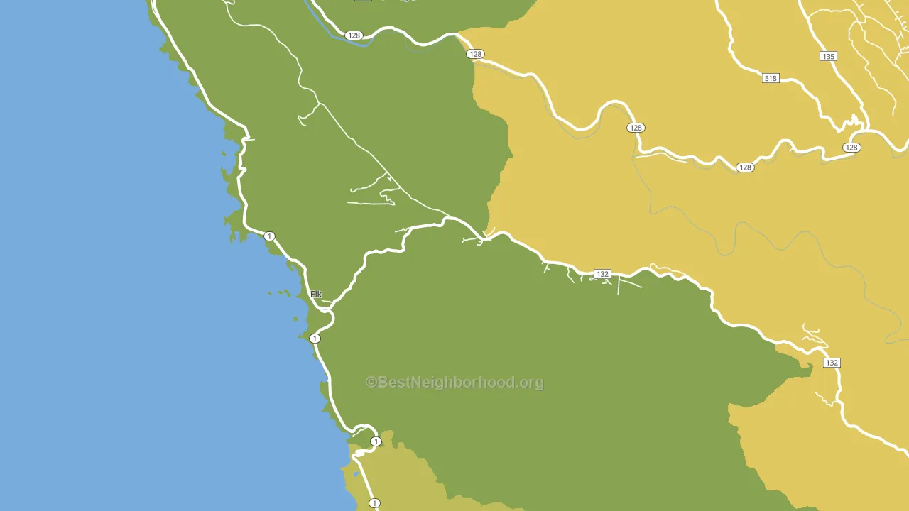 95432, CA block-group voter-turnout map
