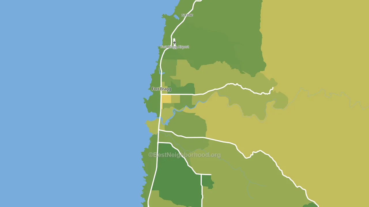 95437, CA block-group voter-turnout map
