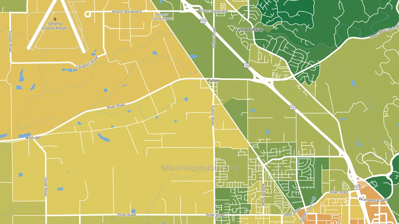 95439, CA block-group voter-turnout map