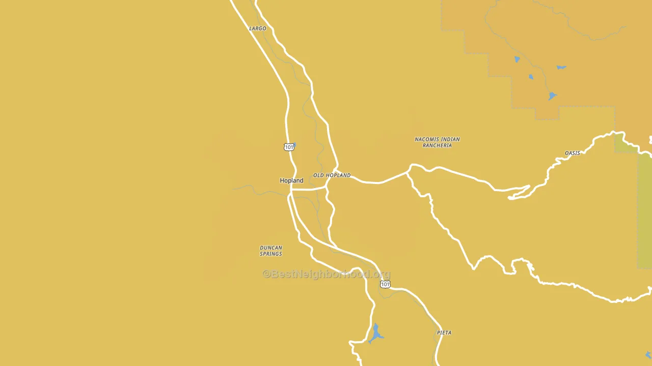 95449, CA block-group voter-turnout map