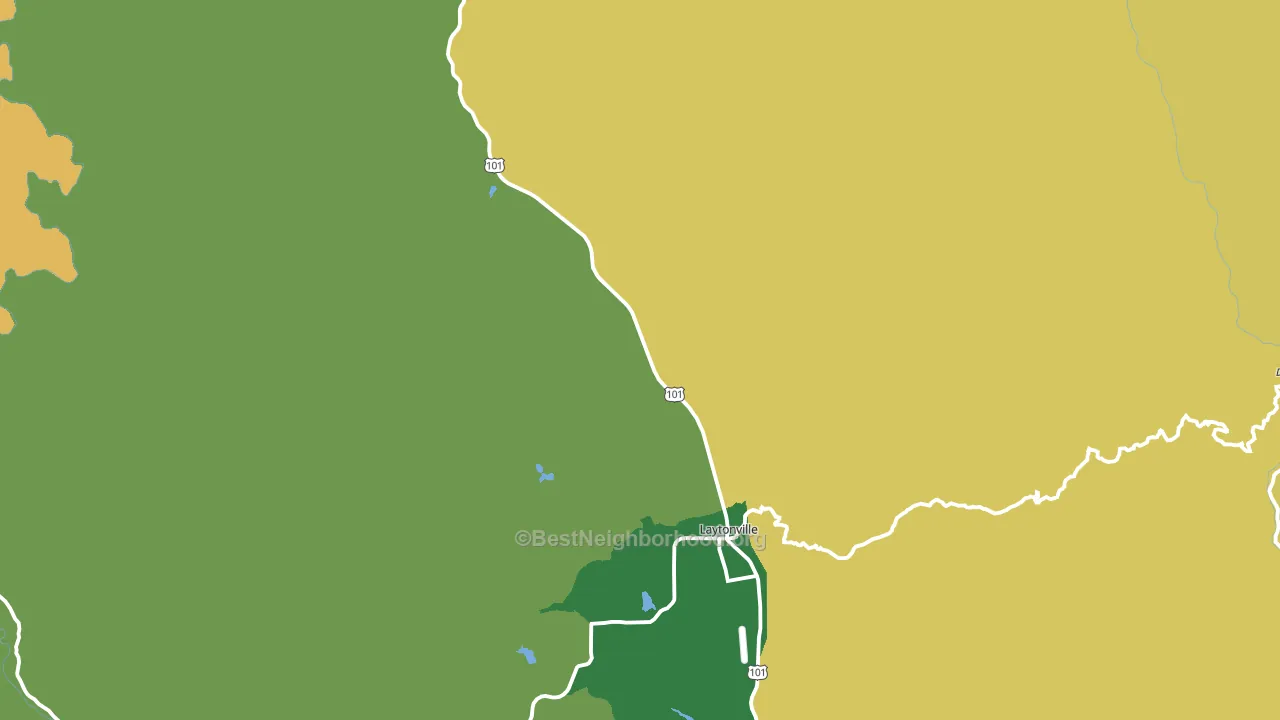 95454, CA block-group voter-turnout map