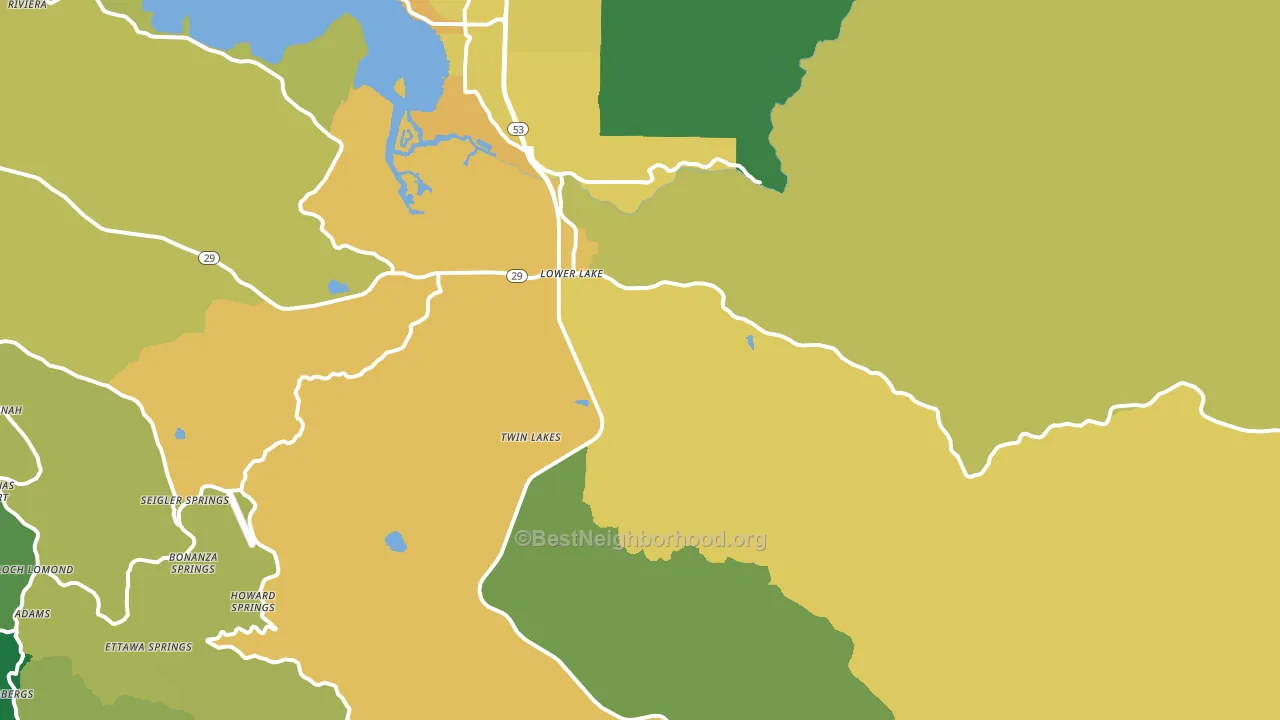 95457, CA block-group voter-turnout map