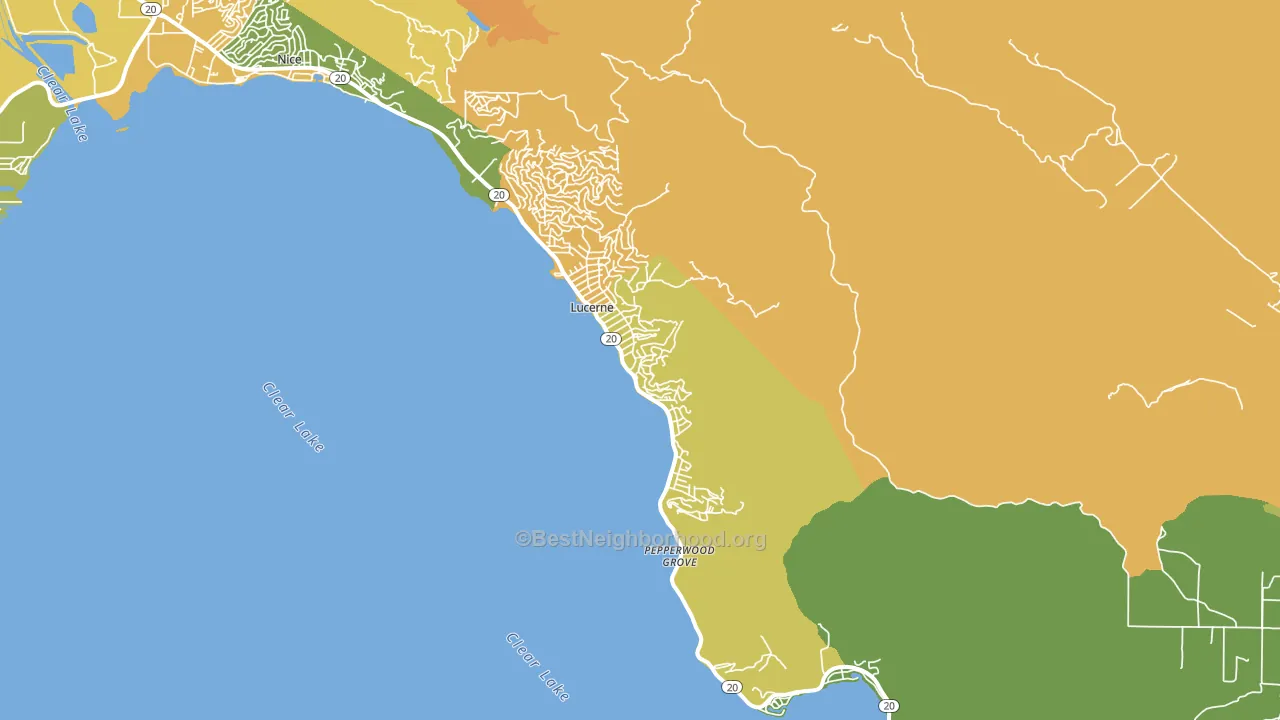 95458, CA block-group voter-turnout map
