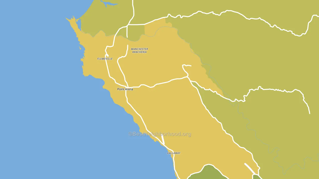 95468, CA block-group voter-turnout map