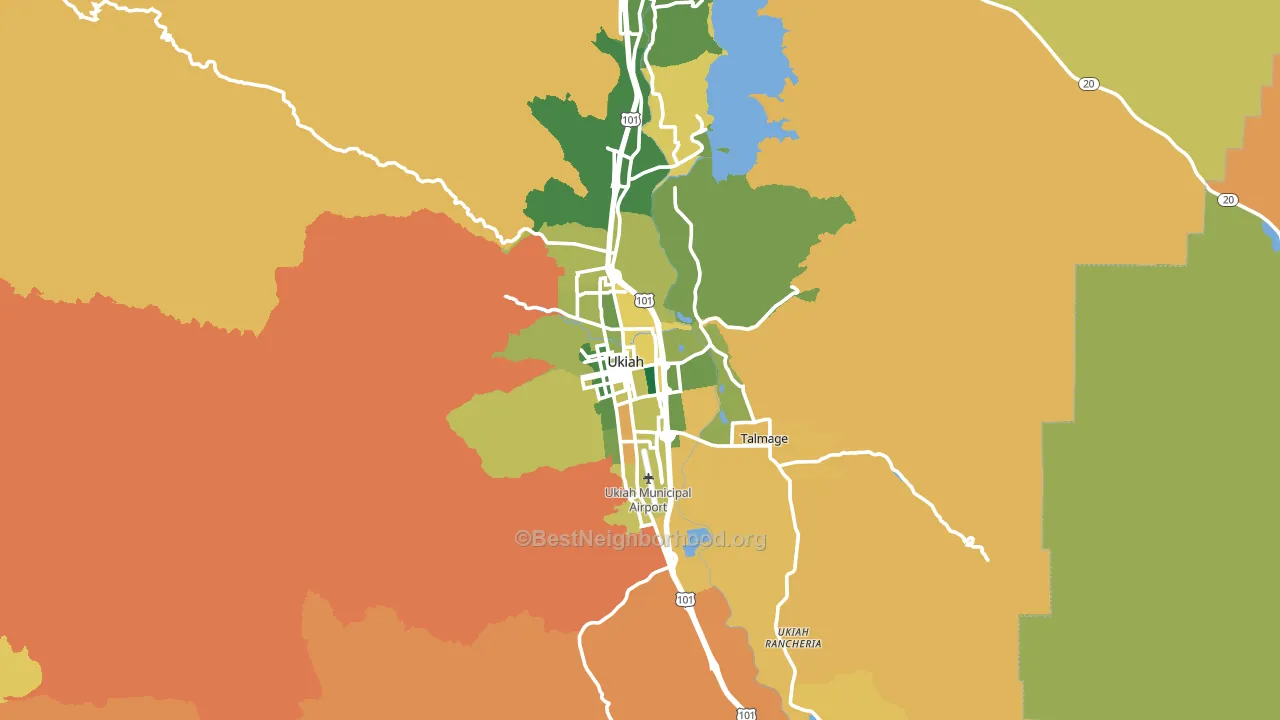 95482, CA block-group voter-turnout map