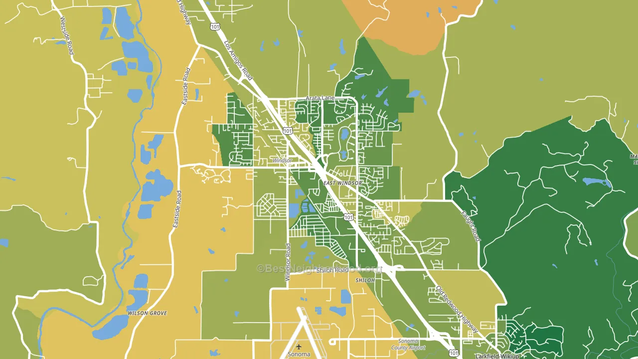 95492, CA block-group voter-turnout map