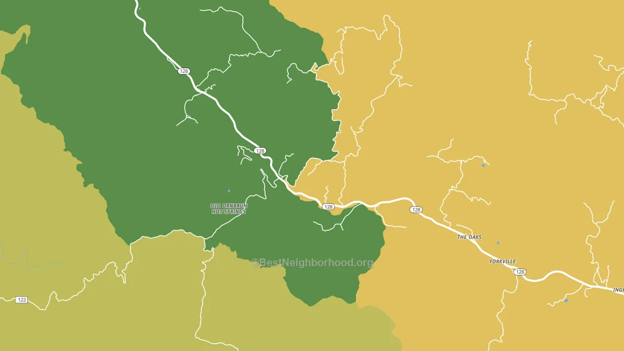95494, CA block-group voter-turnout map