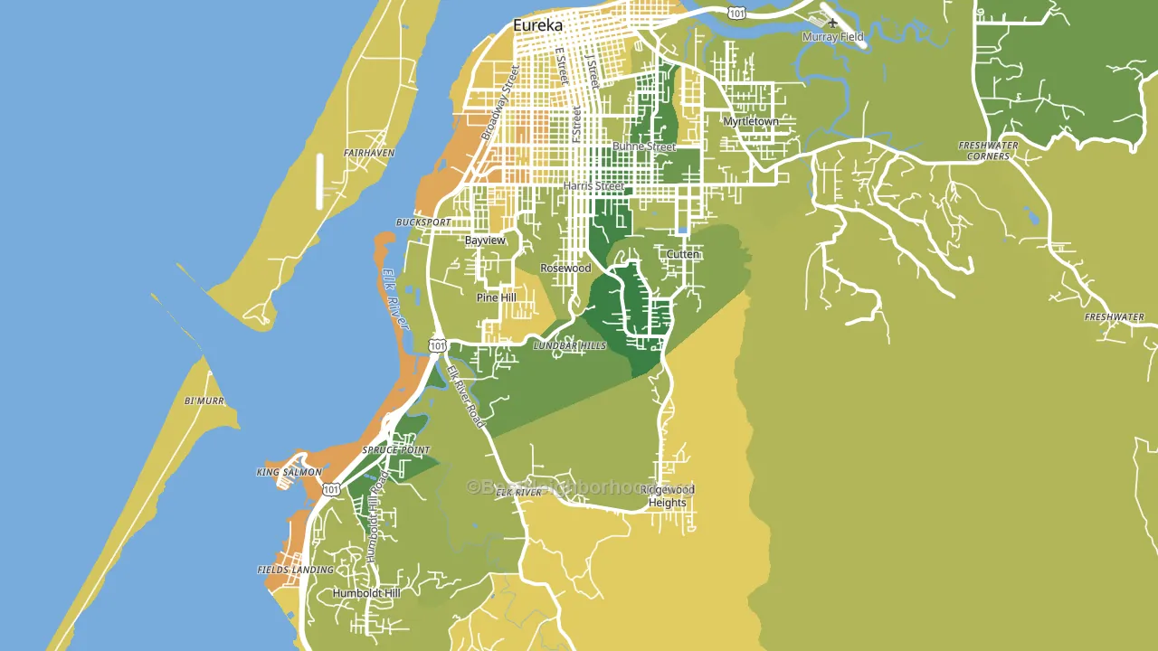 95503, CA block-group voter-turnout map